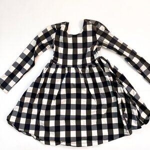 Hanna Andersson Buffalo Check Skater Dress, Size 6/7